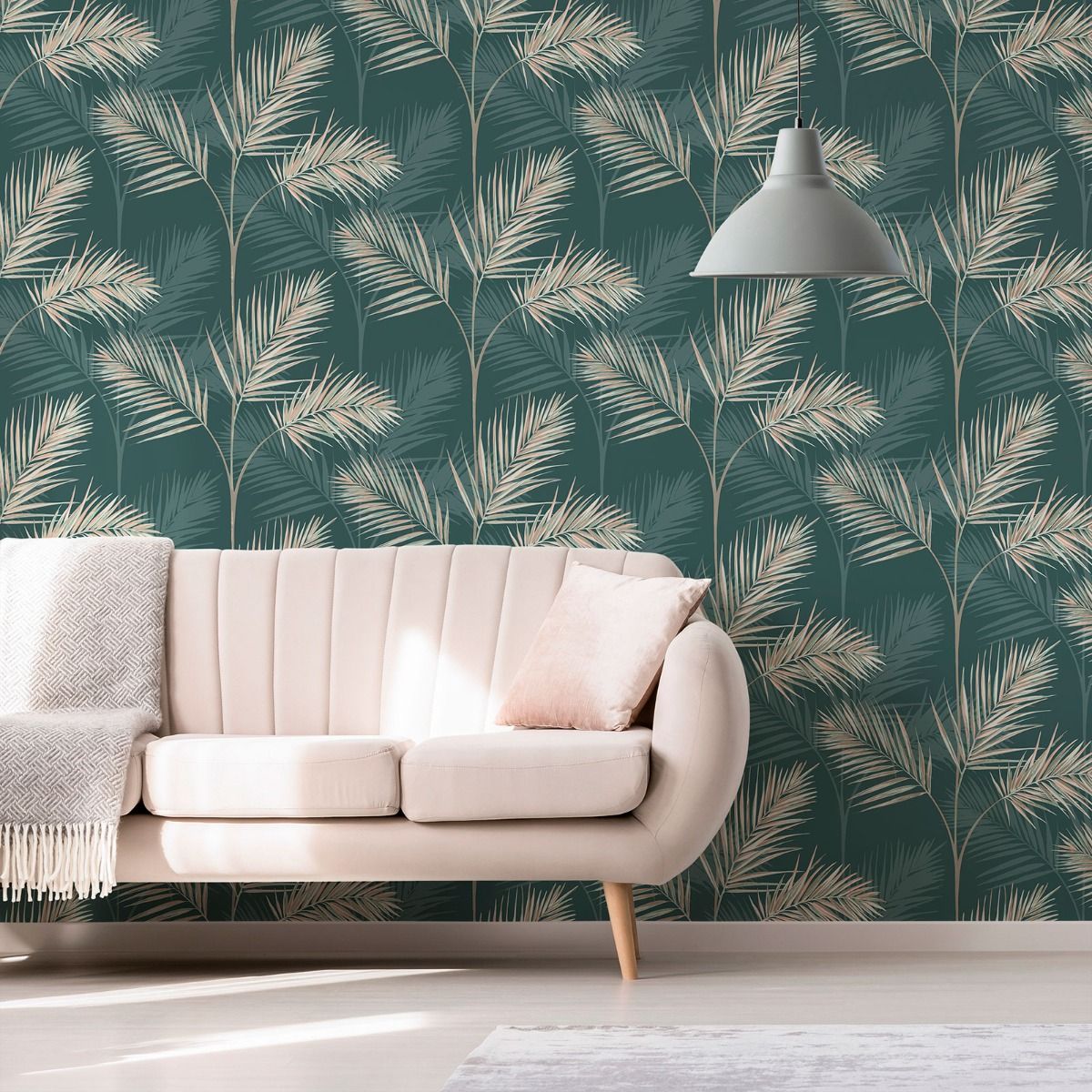 Beach Palm Leaf- Teal