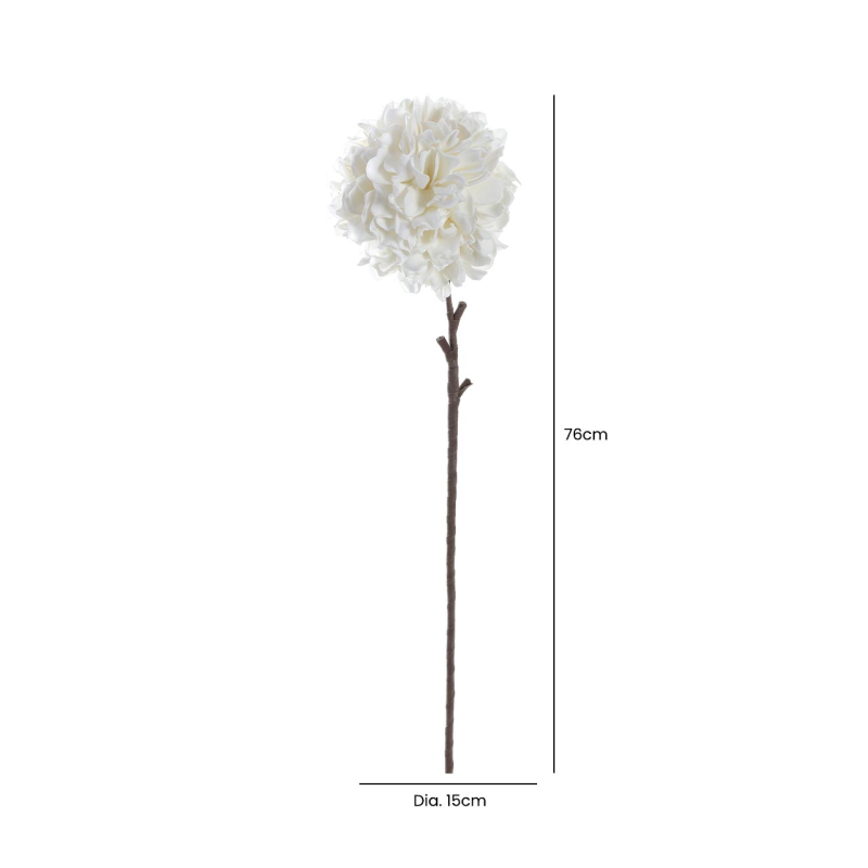 White Foam Carnation Flower Stem