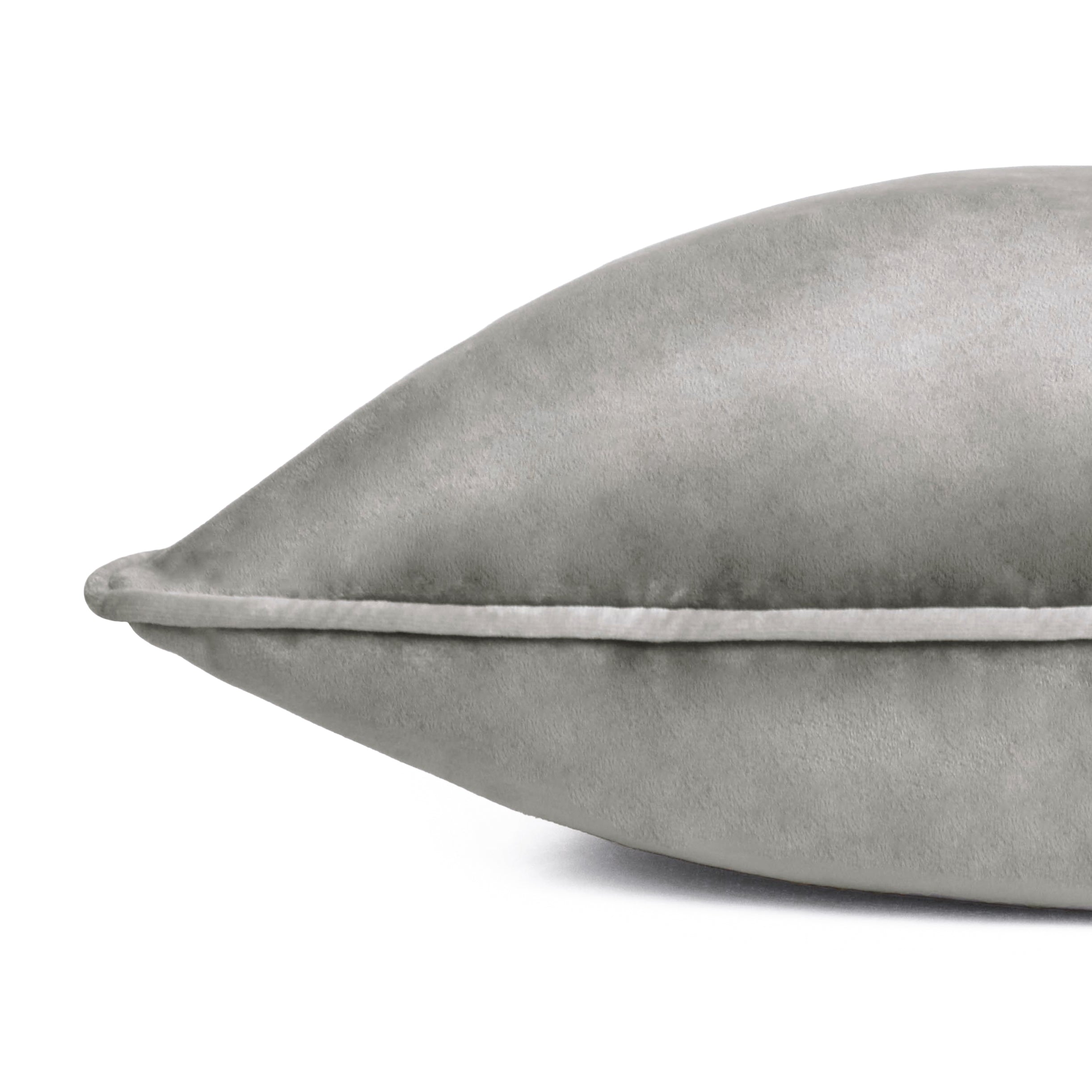 Colemans Meridian Velvet Cushion - Charcoal/ Dove