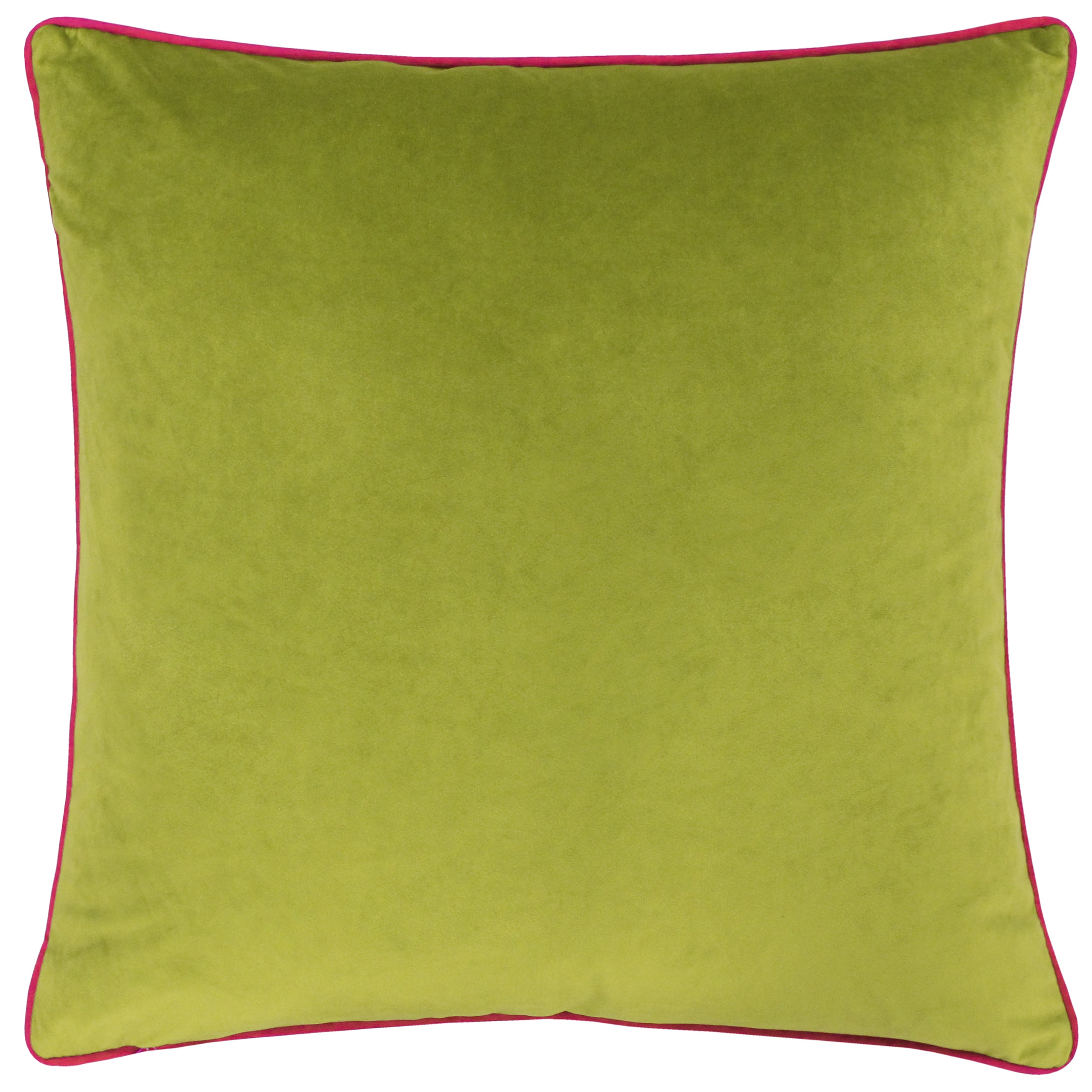 Colemans Meridian Velvet Cushion - Lime / Hot Pink