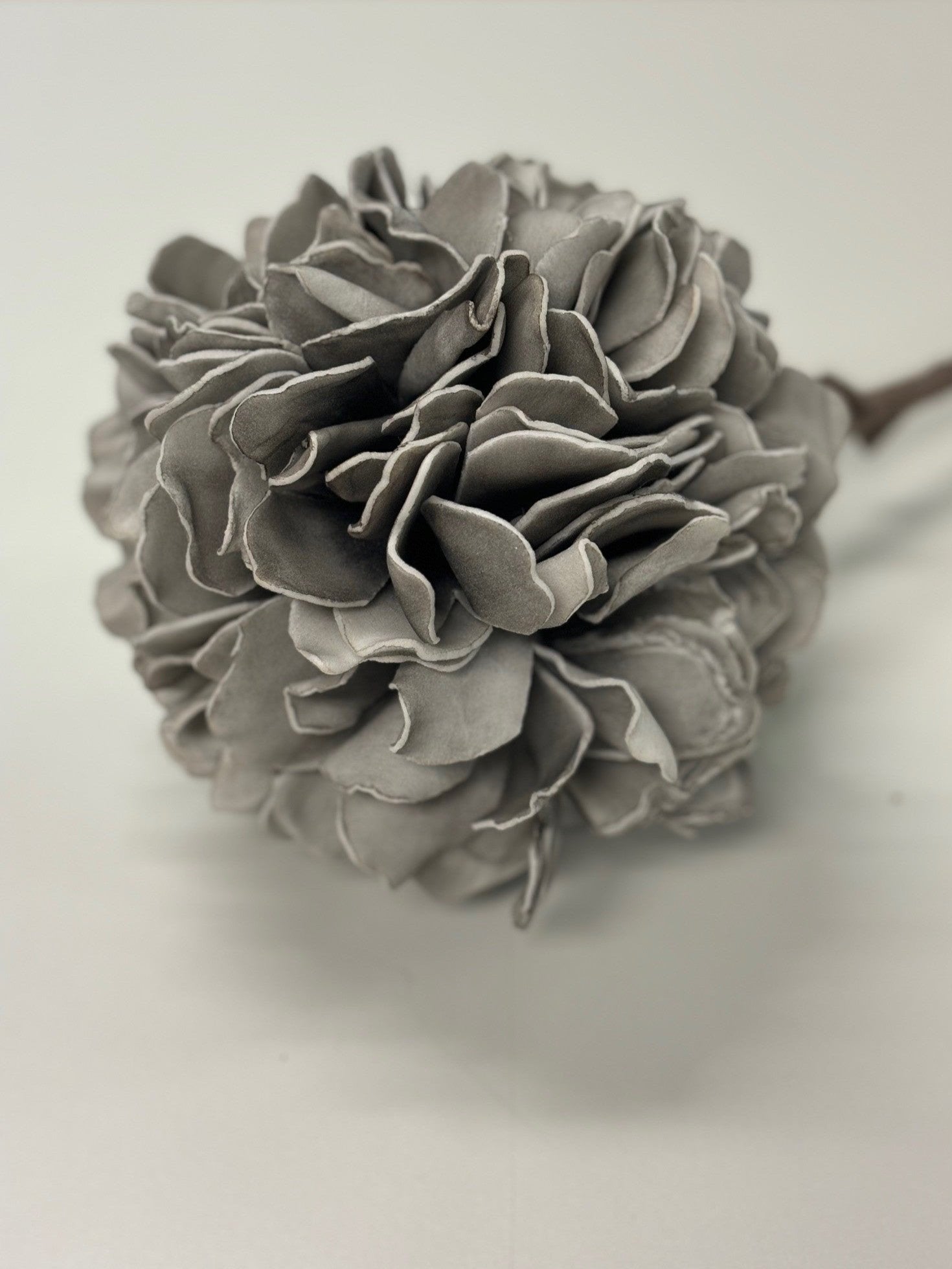 Grey Foam Carnation Flower Stem